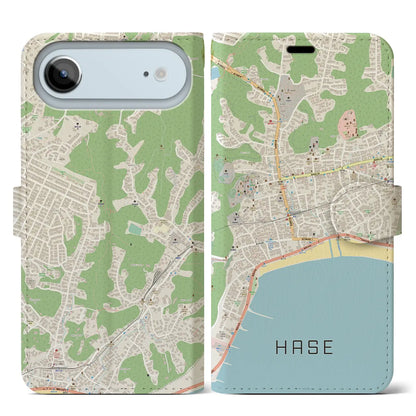 【長谷（神奈川県）】地図柄iPhoneケース（手帳タイプ）