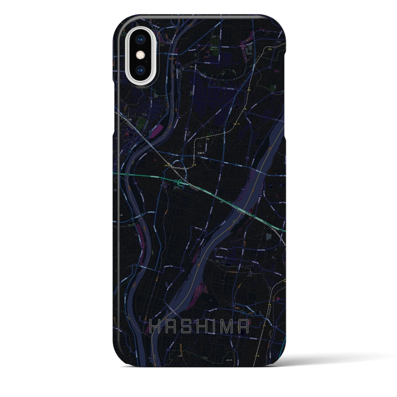 【羽島（岐阜県）】地図柄iPhoneケース（バックカバータイプ）