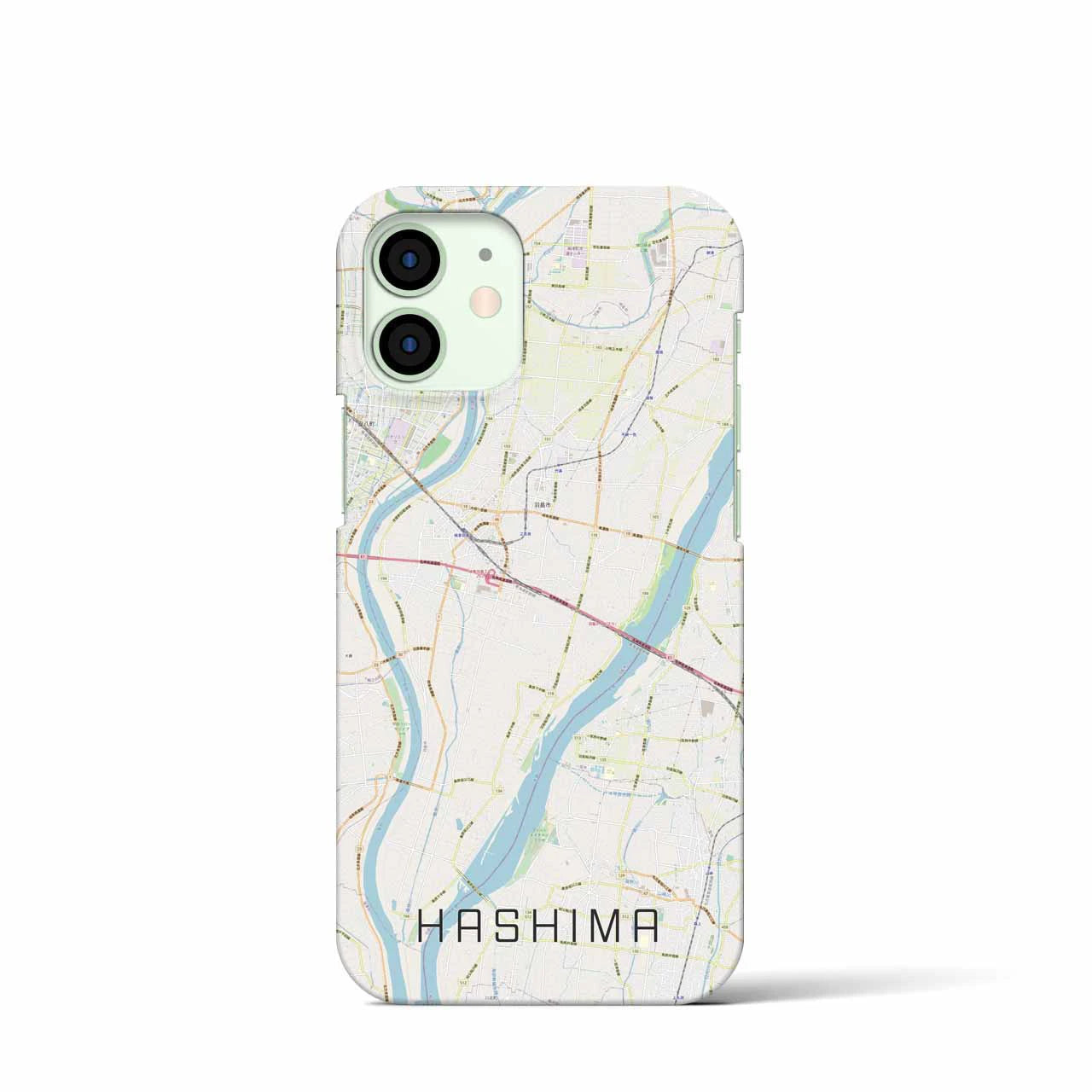 【羽島（岐阜県）】地図柄iPhoneケース（バックカバータイプ）