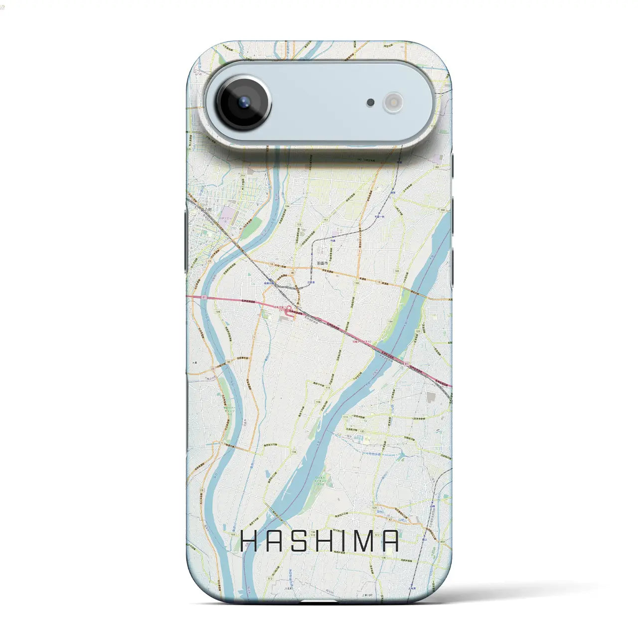 【羽島（岐阜県）】地図柄iPhoneケース（バックカバータイプ）ナチュラル・iPhone 17 Pro Max 用