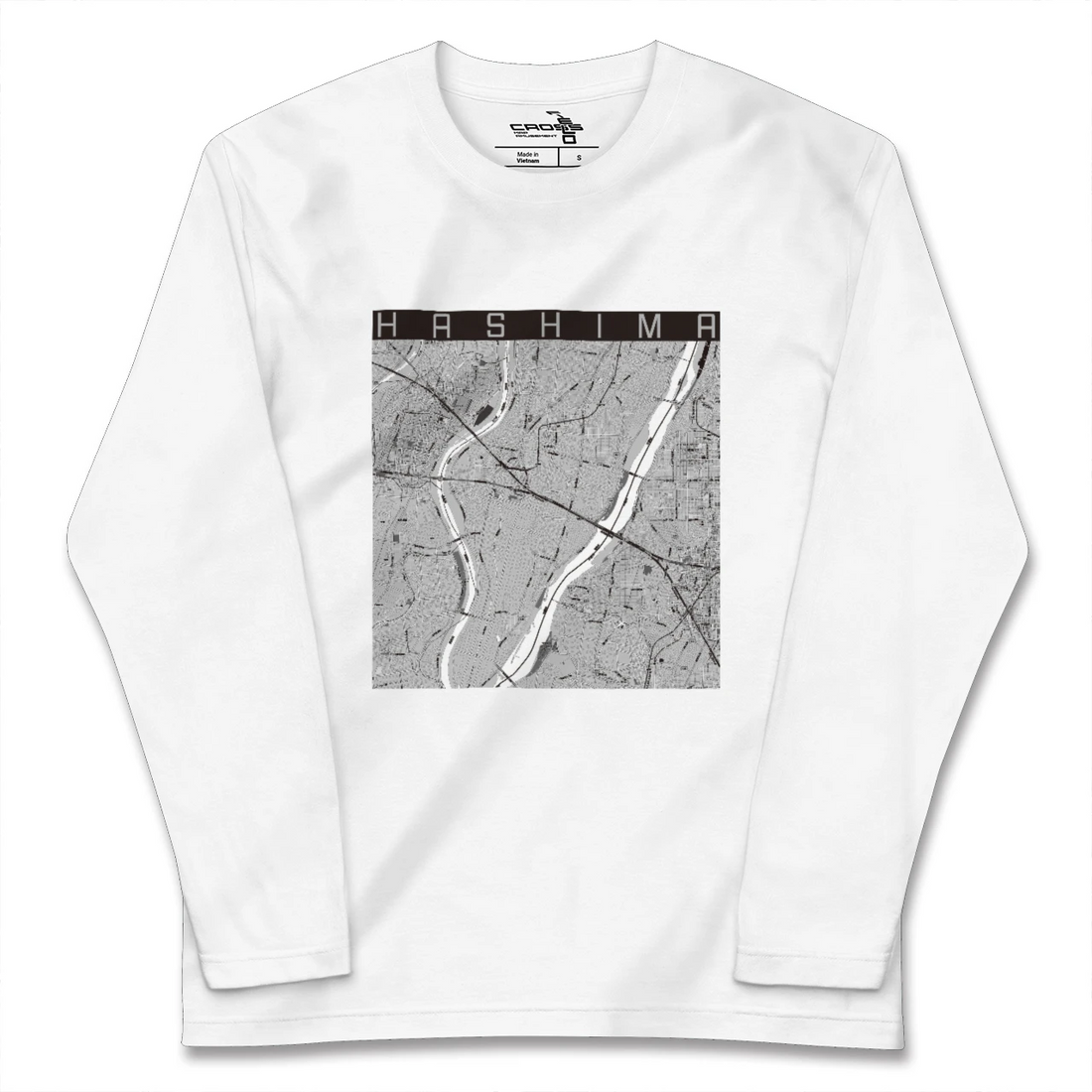 【羽島(岐阜県)】地図柄ロングスリーブTシャツ