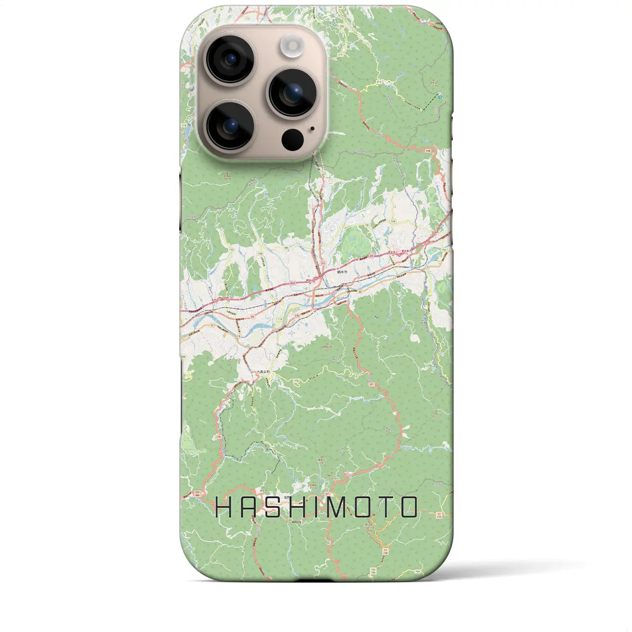 【橋本（和歌山県）】地図柄iPhoneケース（バックカバータイプ）