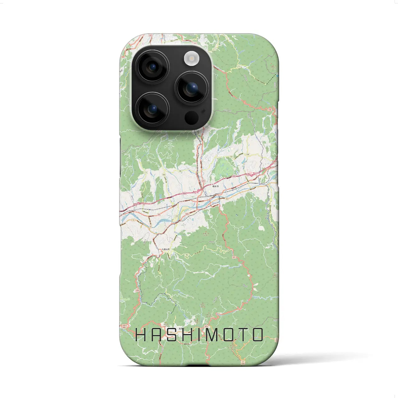 【橋本（和歌山県）】地図柄iPhoneケース（バックカバータイプ）