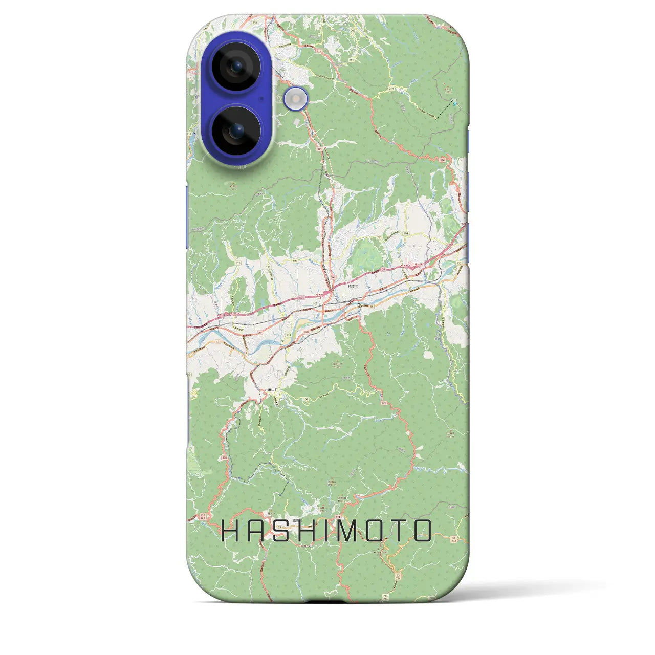 【橋本（和歌山県）】地図柄iPhoneケース（バックカバータイプ）ナチュラル・iPhone 16 Pro Max 用