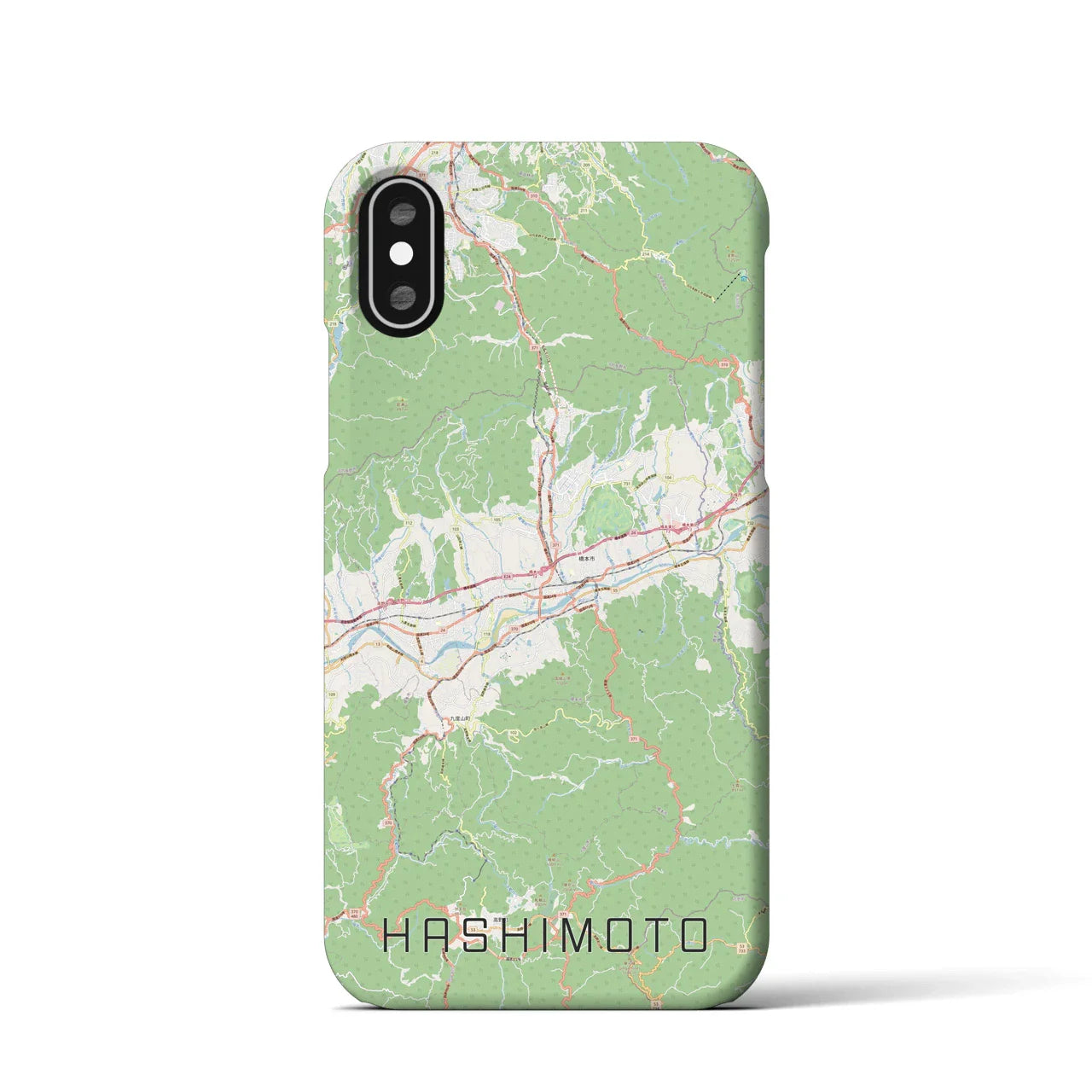 【橋本（和歌山県）】地図柄iPhoneケース（バックカバータイプ）