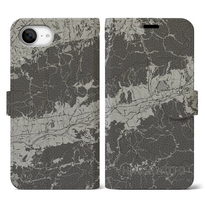 【橋本（和歌山県）】地図柄iPhoneケース（手帳タイプ）