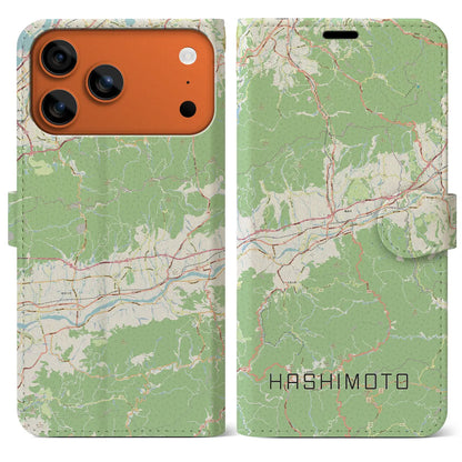 【橋本（和歌山県）】地図柄iPhoneケース（手帳タイプ）