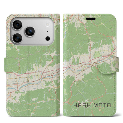 【橋本（和歌山県）】地図柄iPhoneケース（手帳タイプ）