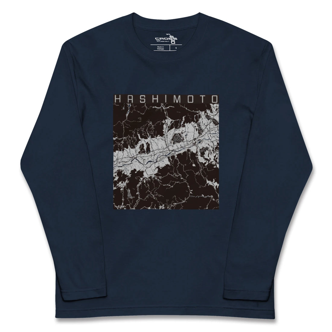 【橋本（和歌山県）（和歌山県）】地図柄ロングスリーブTシャツ