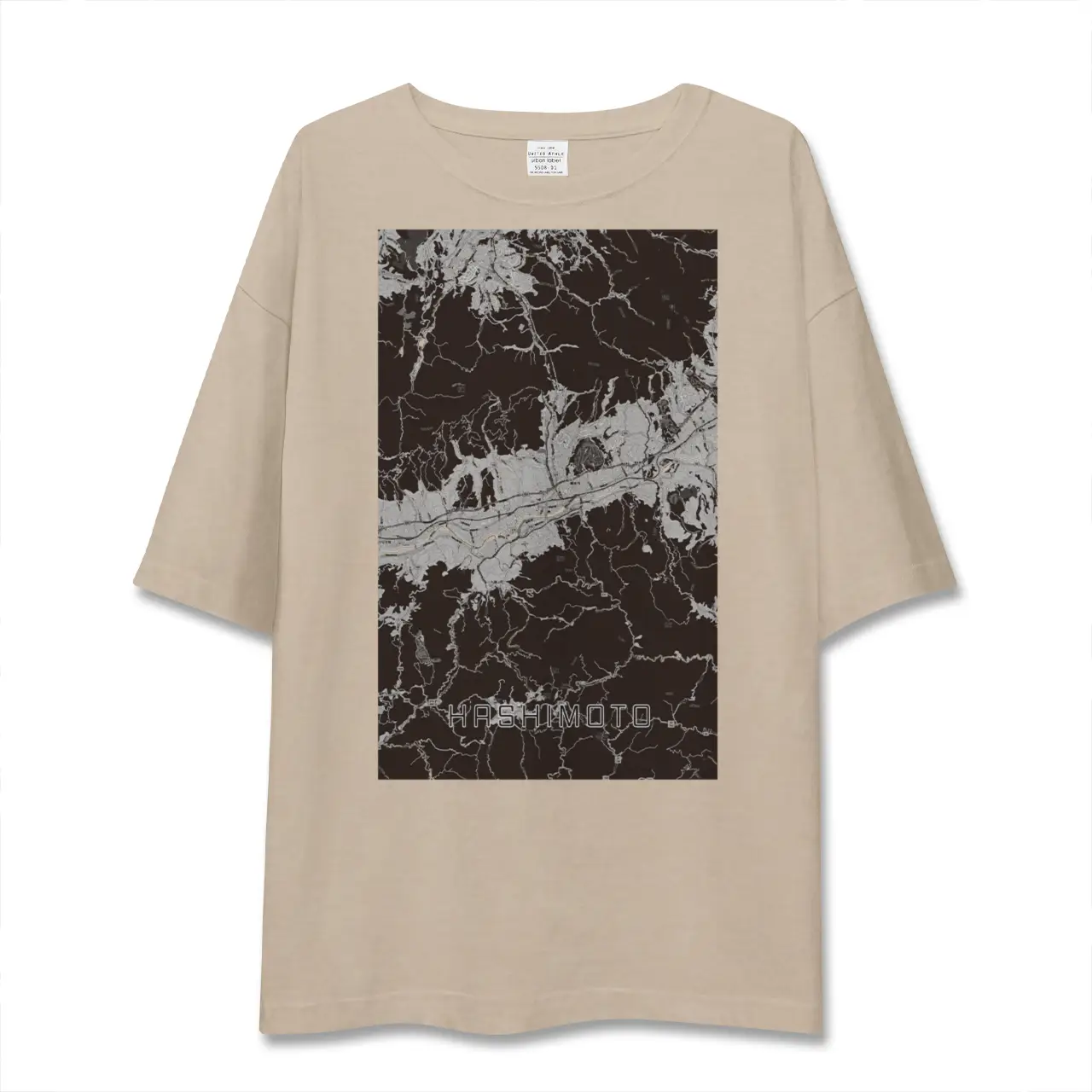 【橋本（和歌山県）（和歌山県）】地図柄ビッグシルエットTシャツ