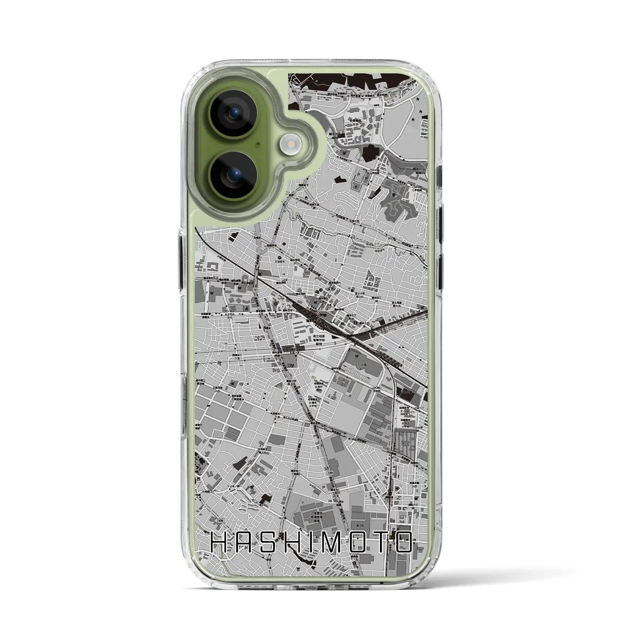 【橋本（神奈川県）】地図柄iPhoneケース（MagSafeタイプ）