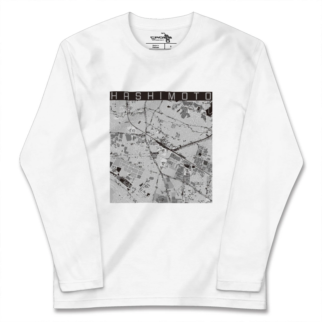 【橋本（神奈川県）】地図柄ロングスリーブTシャツ