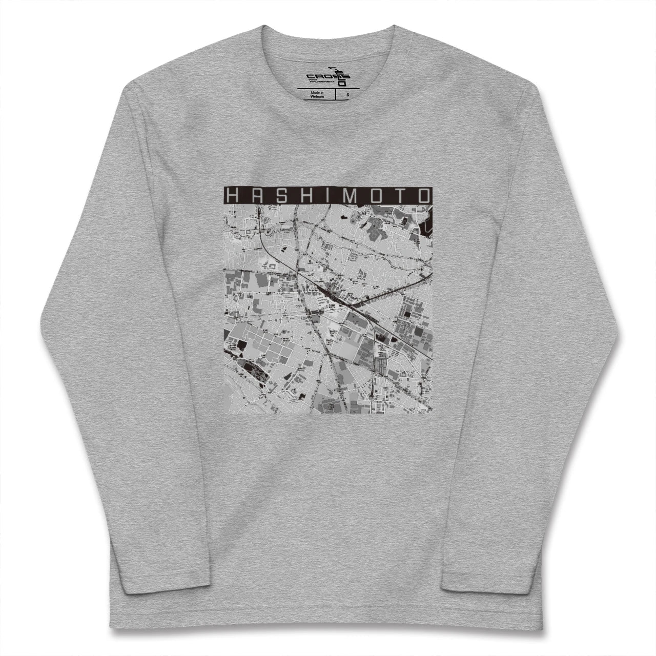 【橋本（神奈川県）】地図柄ロングスリーブTシャツ