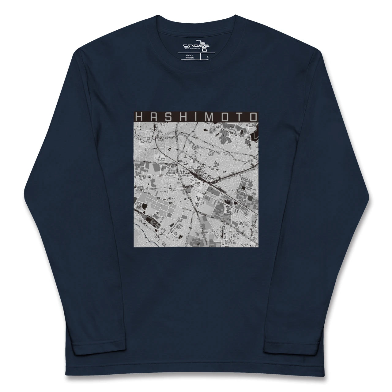 【橋本（神奈川県）】地図柄ロングスリーブTシャツ