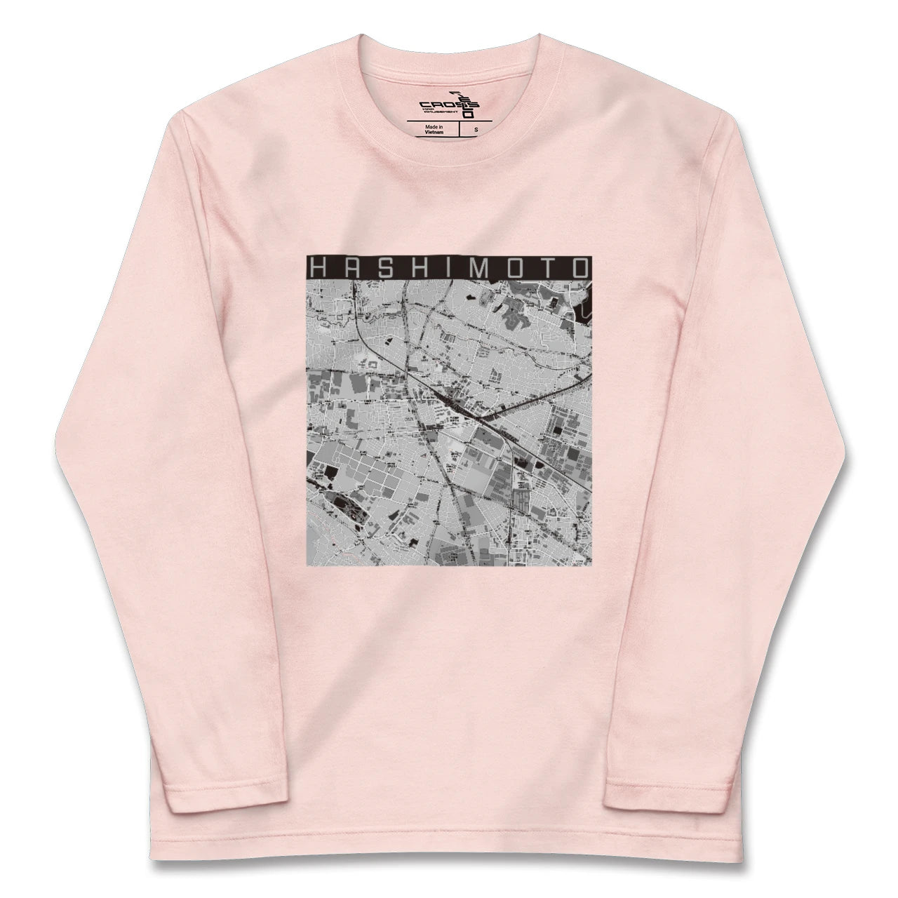【橋本（神奈川県）】地図柄ロングスリーブTシャツ