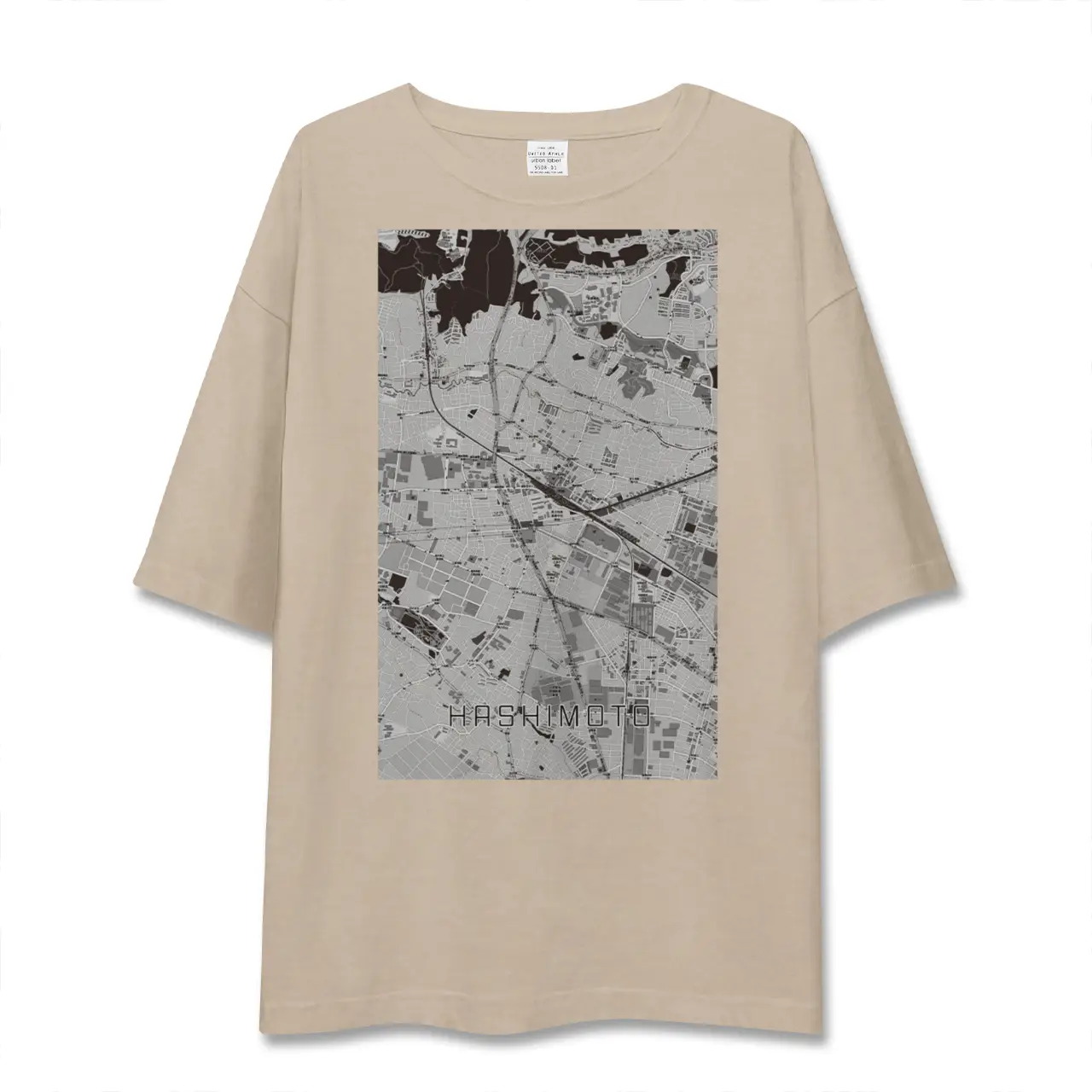 【橋本（神奈川県）】地図柄ビッグシルエットTシャツ
