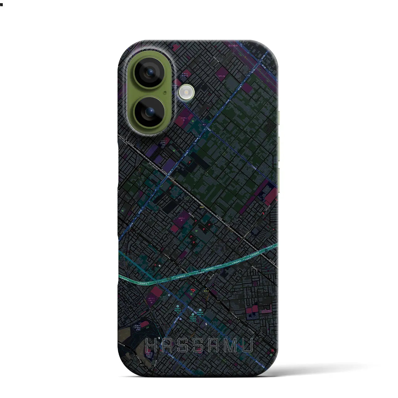 【発寒（北海道）】地図柄iPhoneケース（バックカバータイプ）