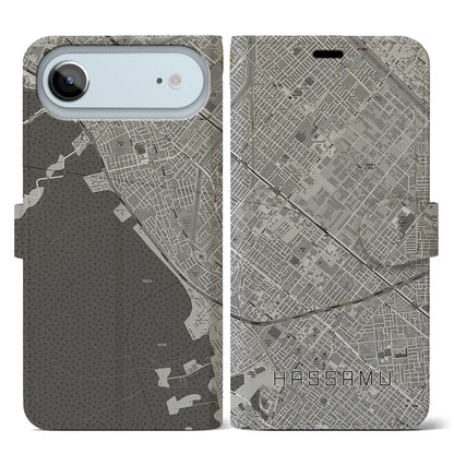 【発寒（北海道）】地図柄iPhoneケース（手帳タイプ）