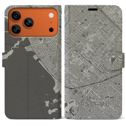 【発寒（北海道）】地図柄iPhoneケース（手帳タイプ）