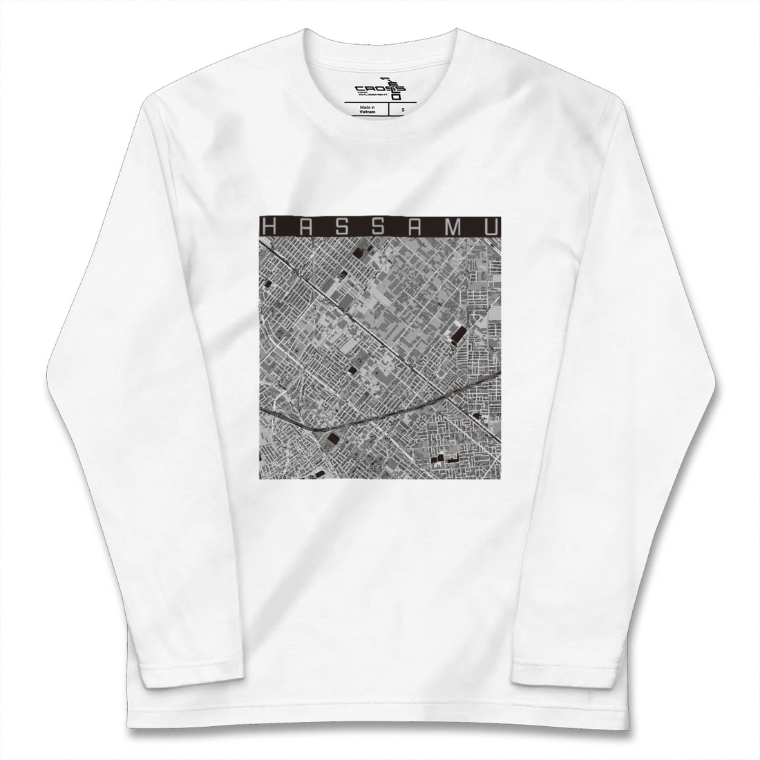 【発寒（北海道）】地図柄ロングスリーブTシャツ