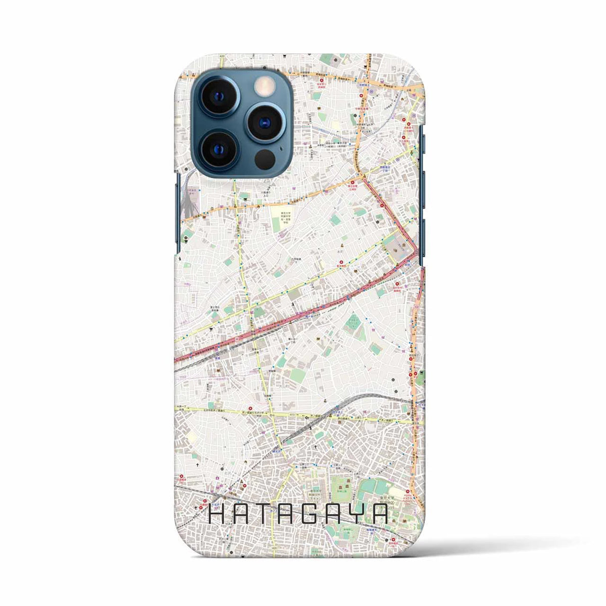 【幡ヶ谷（東京都）】地図柄iPhoneケース（バックカバータイプ）