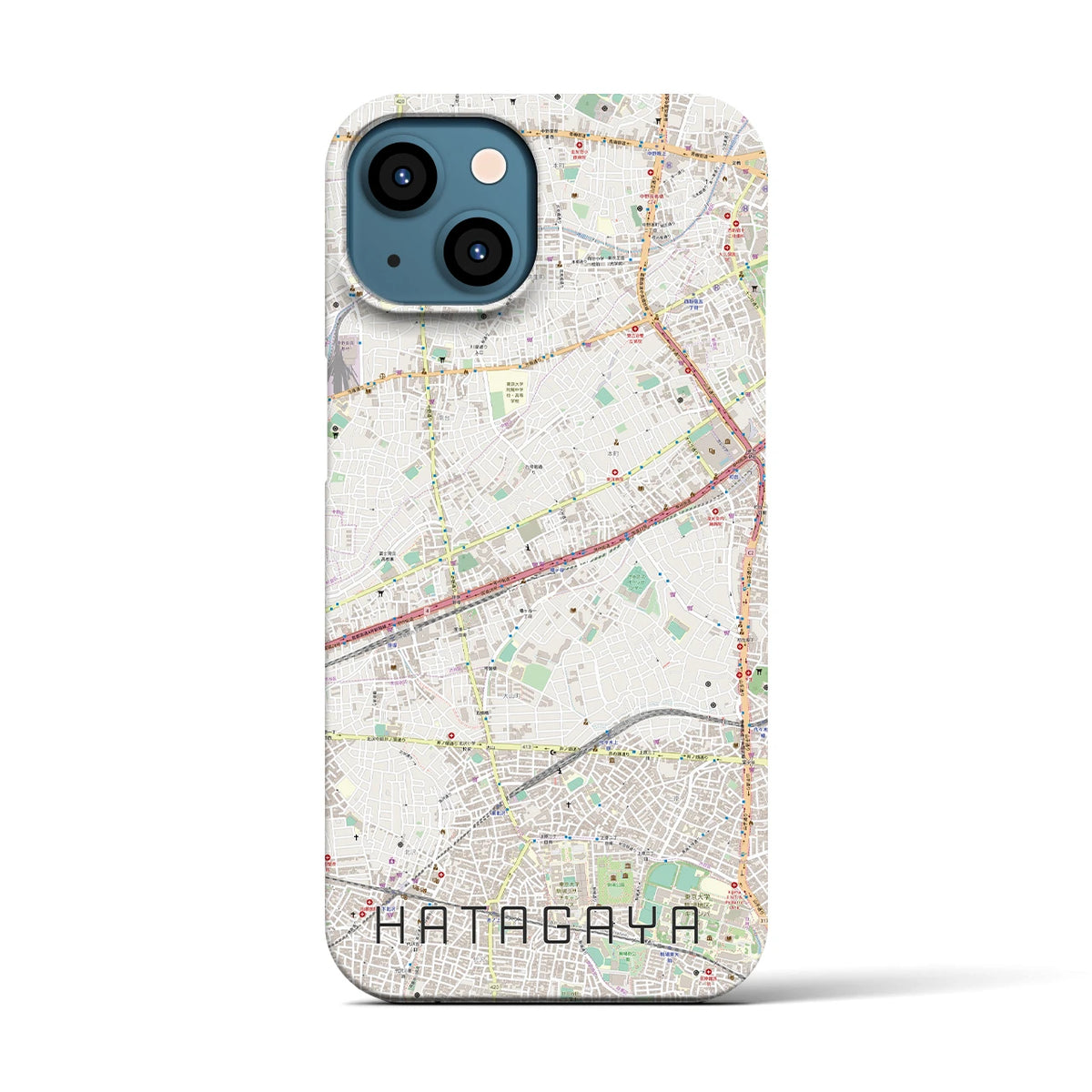 【幡ヶ谷（東京都）】地図柄iPhoneケース（バックカバータイプ）