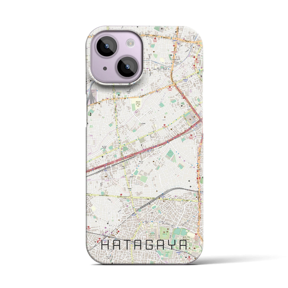 【幡ヶ谷（東京都）】地図柄iPhoneケース（バックカバータイプ）