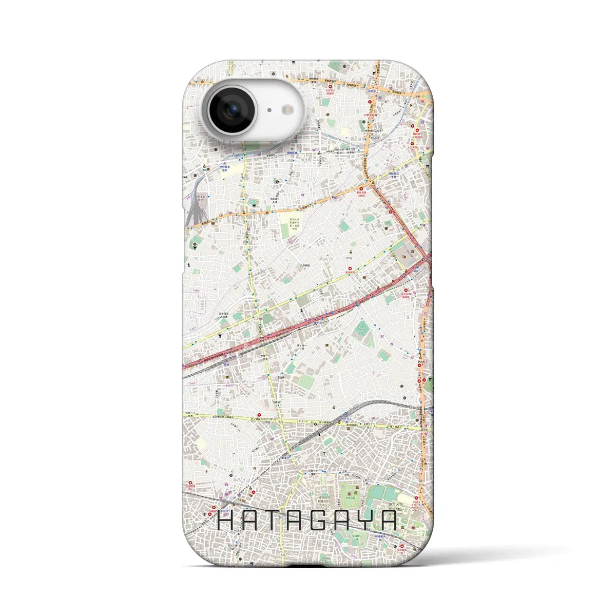 【幡ヶ谷（東京都）】地図柄iPhoneケース（バックカバータイプ）