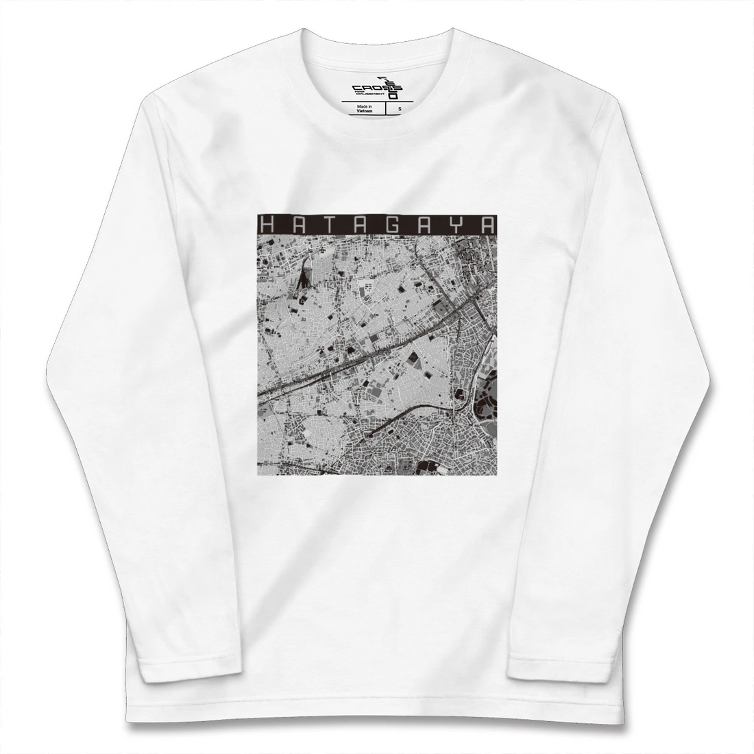 【幡ヶ谷(東京都)】地図柄ロングスリーブTシャツ