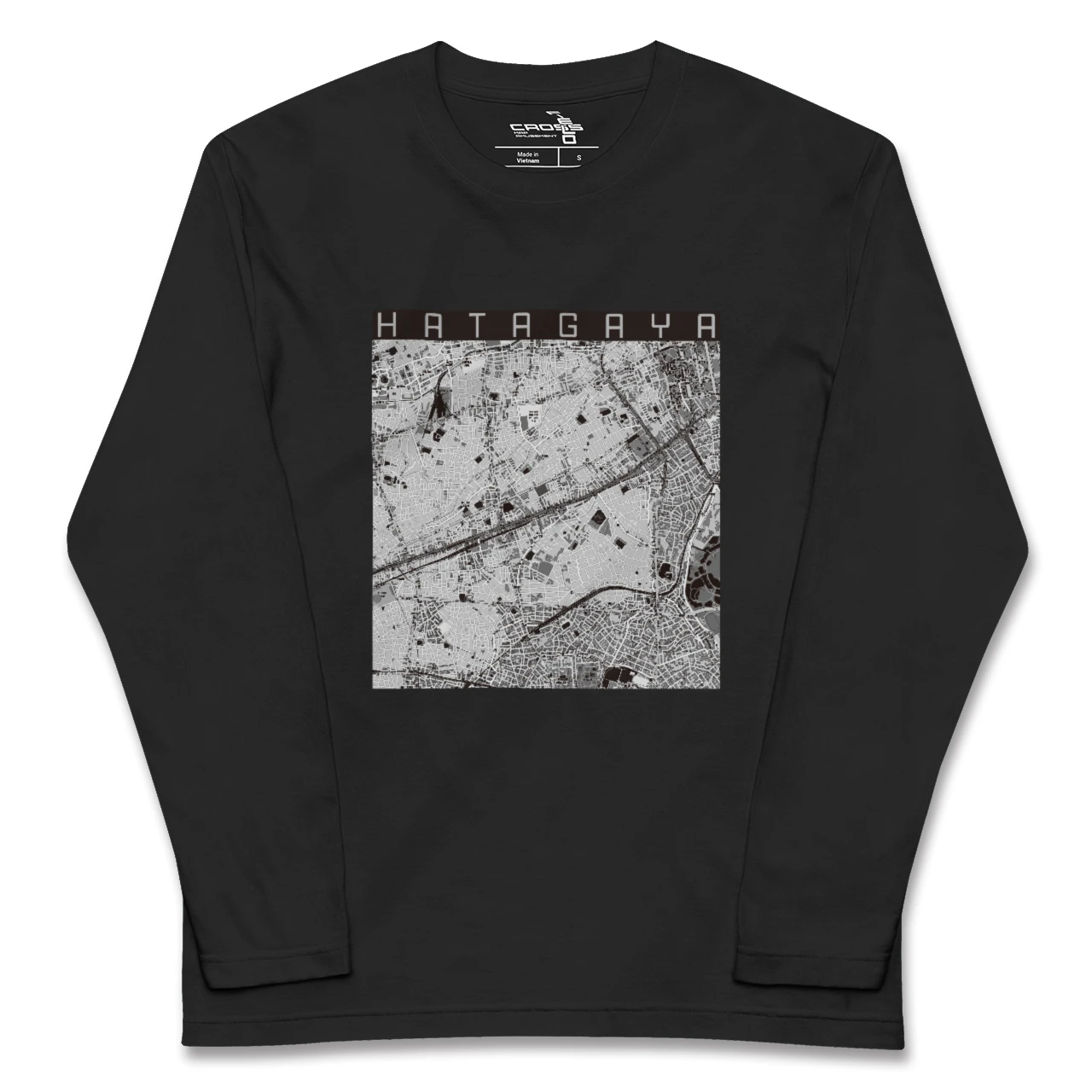 【幡ヶ谷（東京都）】地図柄ロングスリーブTシャツ
