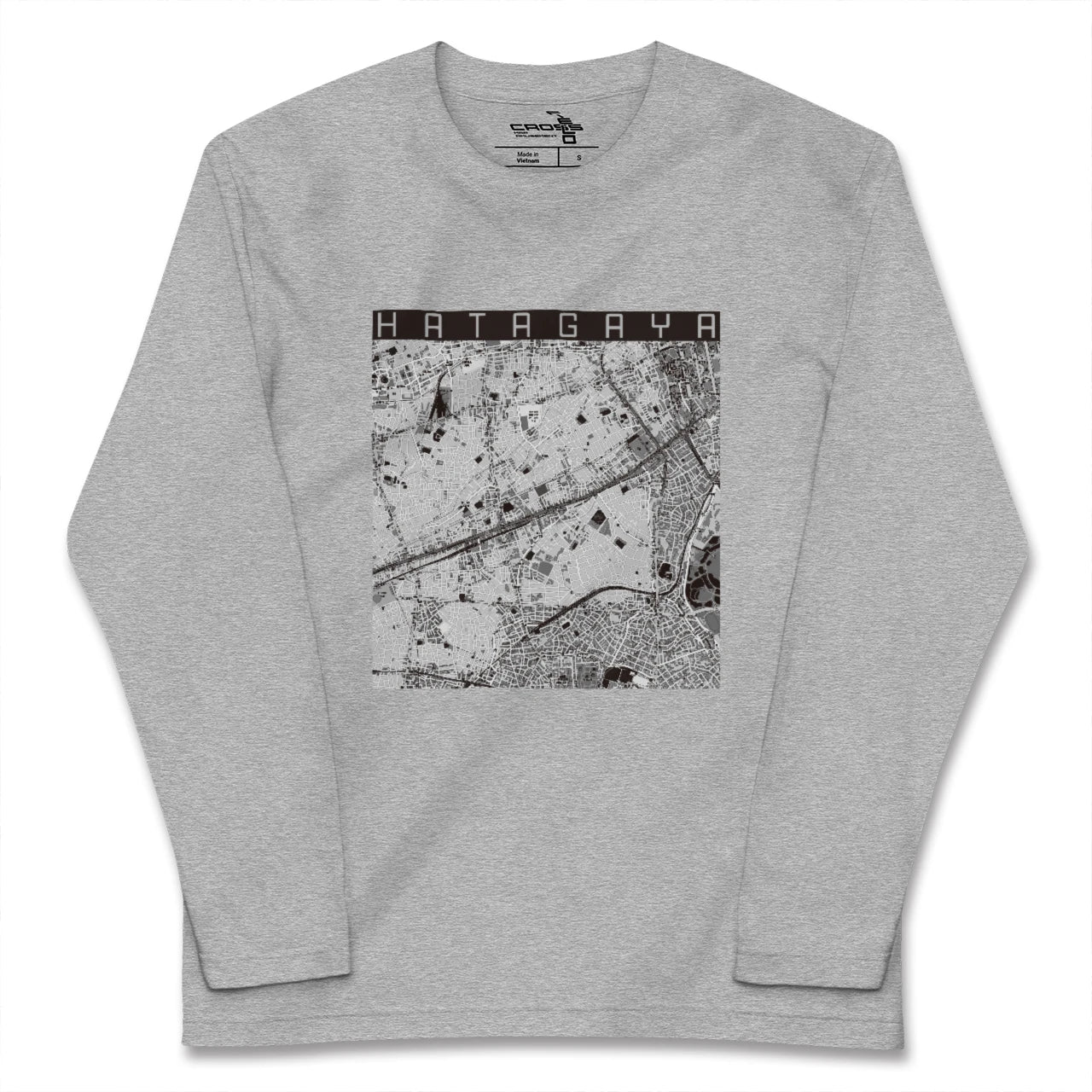 【幡ヶ谷（東京都）】地図柄ロングスリーブTシャツ
