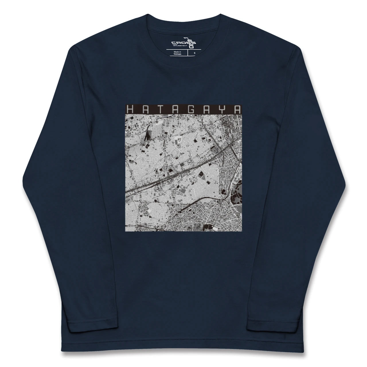 【幡ヶ谷（東京都）】地図柄ロングスリーブTシャツ