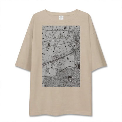 【幡ヶ谷（東京都）】地図柄ビッグシルエットTシャツ
