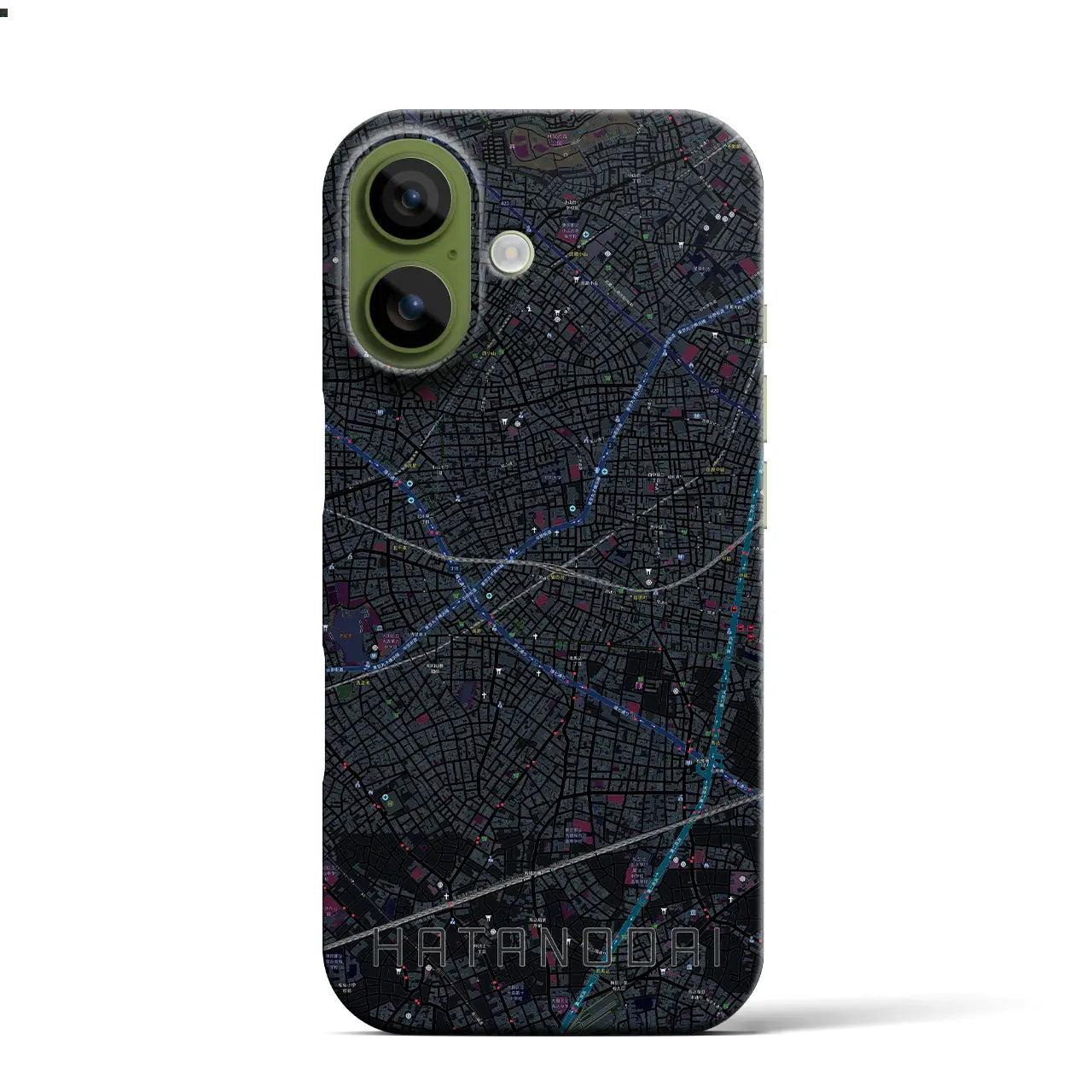 【旗の台（東京都）】地図柄iPhoneケース（バックカバータイプ）