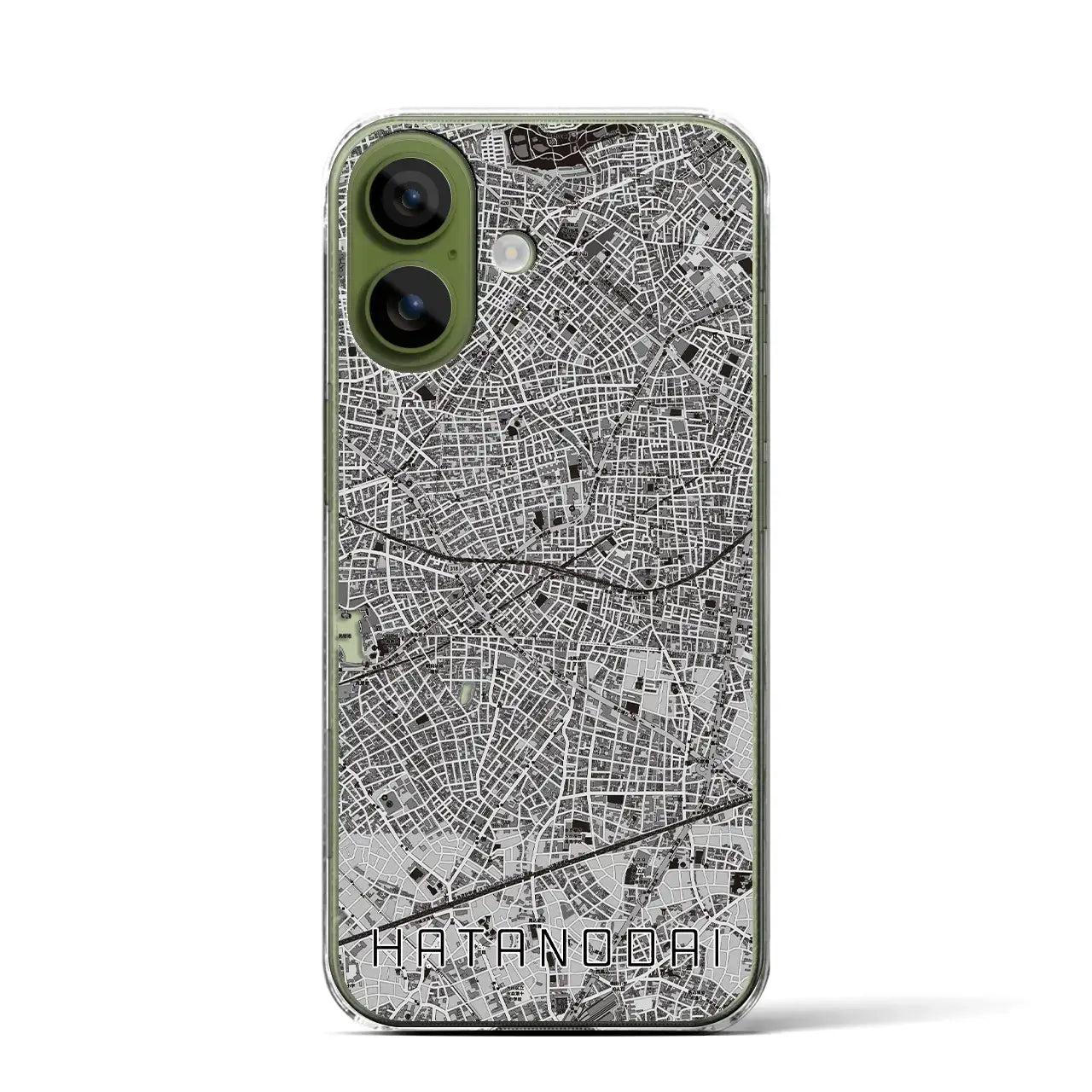 【旗の台（東京都）】地図柄iPhoneケース（クリアタイプ）