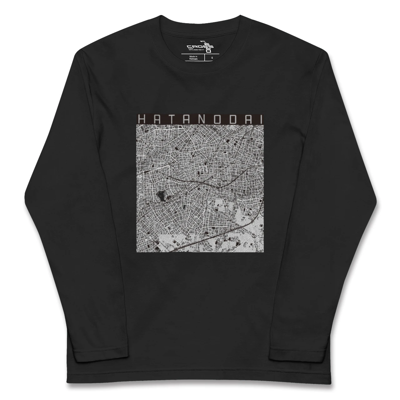 【旗の台（東京都）】地図柄ロングスリーブTシャツ