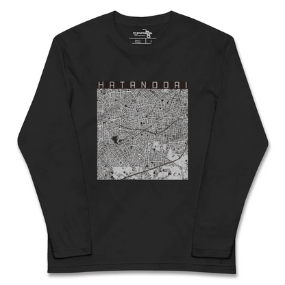 【旗の台（東京都）】地図柄ロングスリーブTシャツ