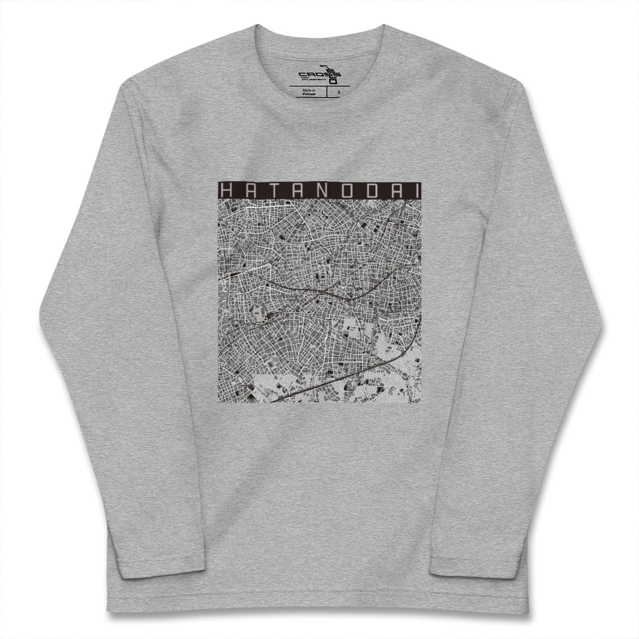 【旗の台（東京都）】地図柄ロングスリーブTシャツ