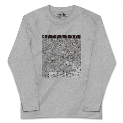 【旗の台（東京都）】地図柄ロングスリーブTシャツ