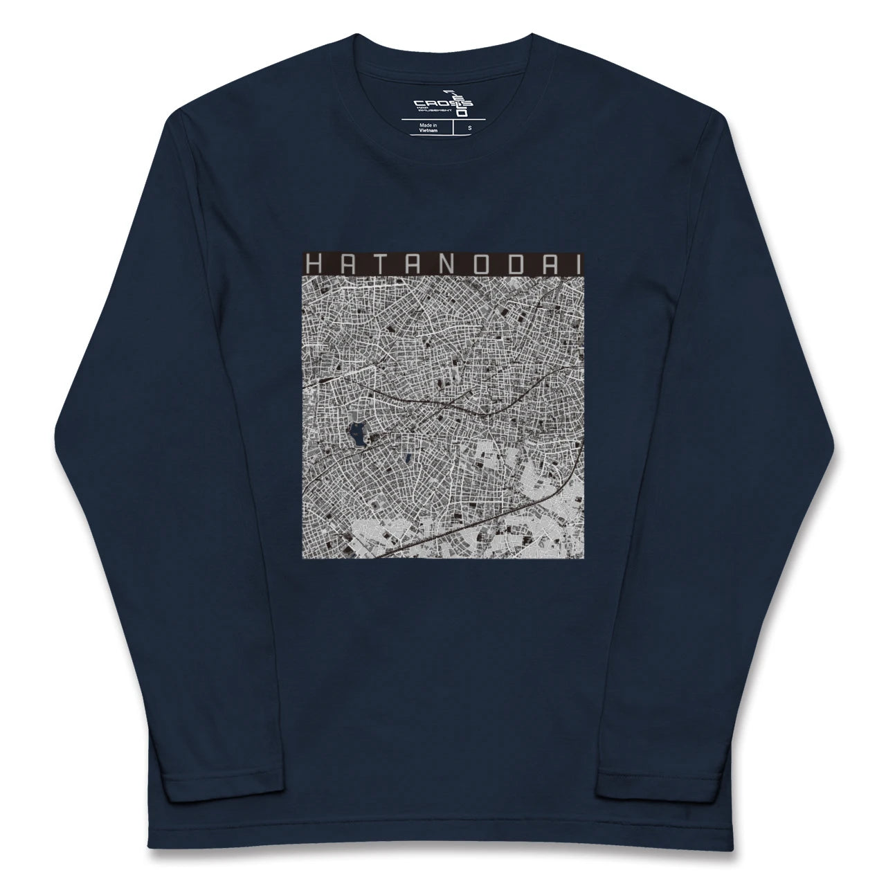 【旗の台（東京都）】地図柄ロングスリーブTシャツ