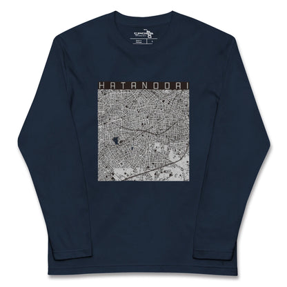 【旗の台（東京都）】地図柄ロングスリーブTシャツ