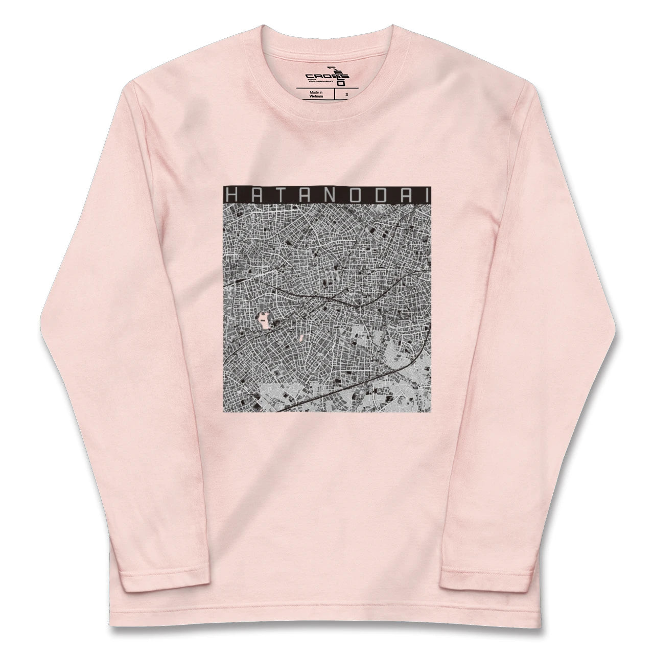 【旗の台（東京都）】地図柄ロングスリーブTシャツ