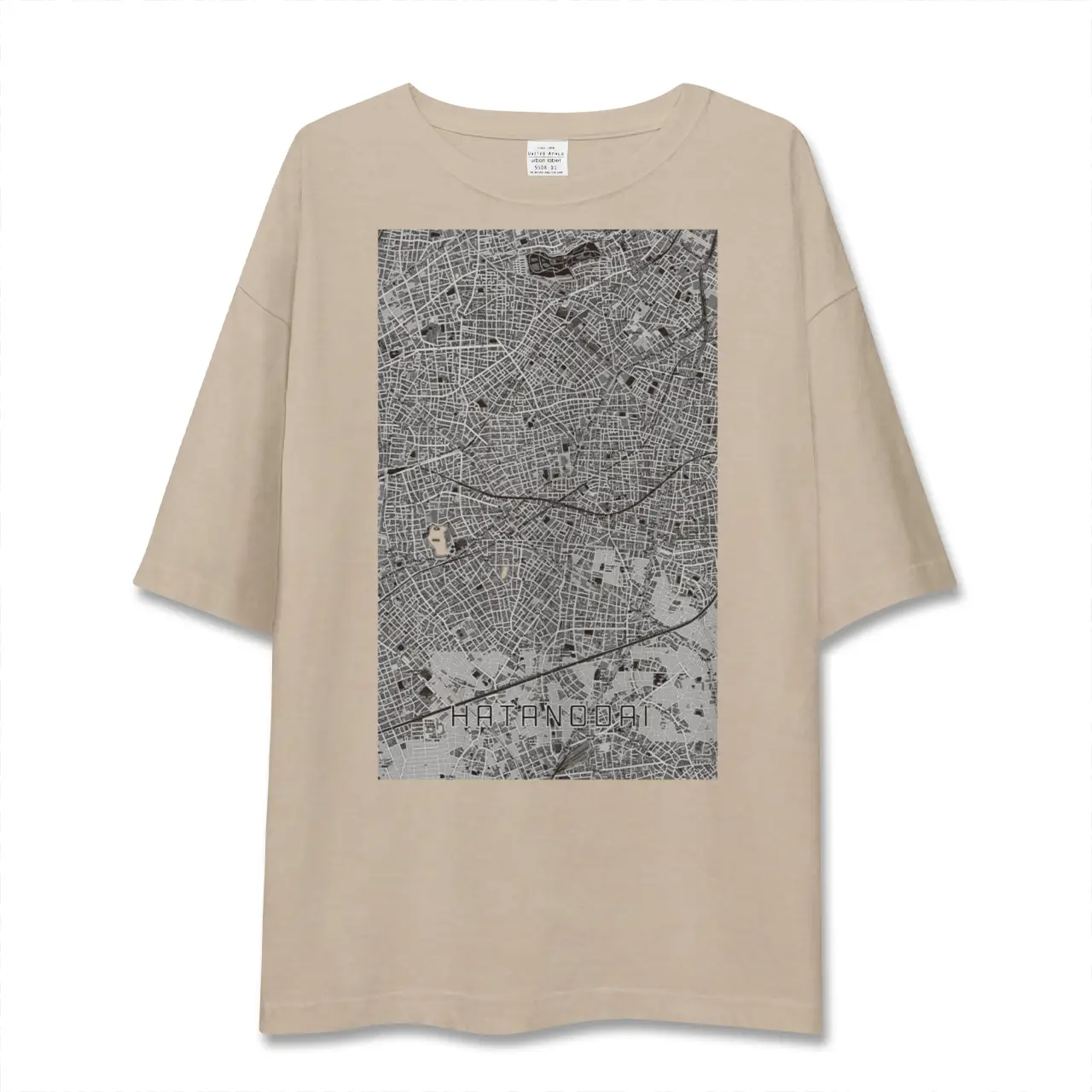 【旗の台（東京都）】地図柄ビッグシルエットTシャツ