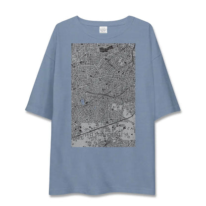 【旗の台（東京都）】地図柄ビッグシルエットTシャツ