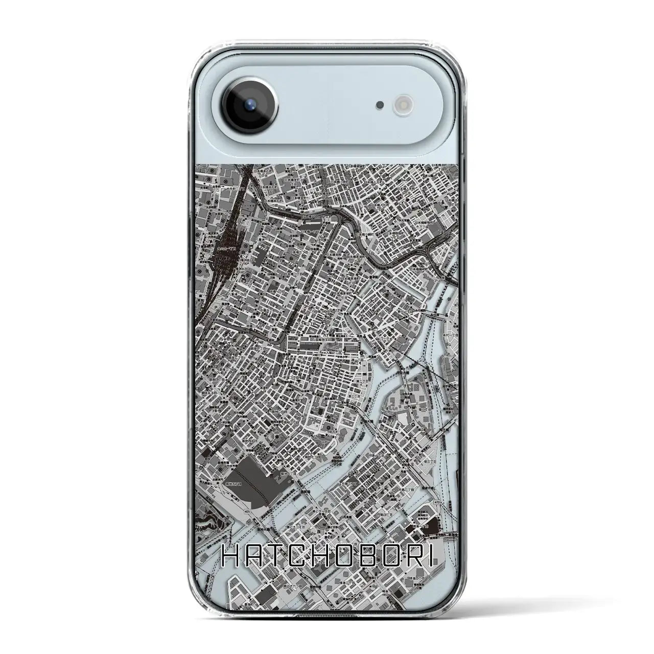 【八丁堀（東京都）】地図柄iPhoneケース（クリアタイプ）