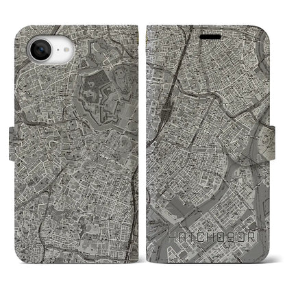 【八丁堀（東京都）】地図柄iPhoneケース（手帳タイプ）