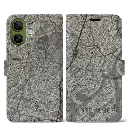 【八丁堀（東京都）】地図柄iPhoneケース（手帳タイプ）