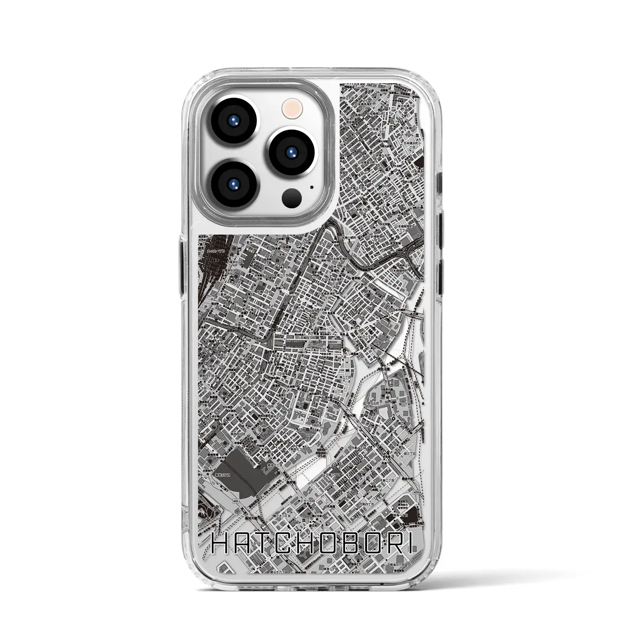 【八丁堀（東京都）】地図柄iPhoneケース（MagSafeタイプ）