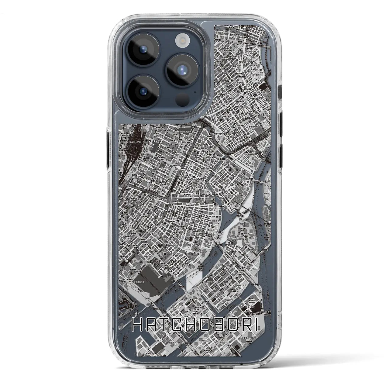 【八丁堀（東京都）】地図柄iPhoneケース（MagSafeタイプ）