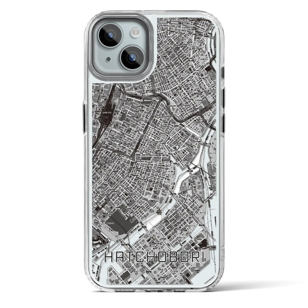 【八丁堀（東京都）】地図柄iPhoneケース（MagSafeタイプ）
